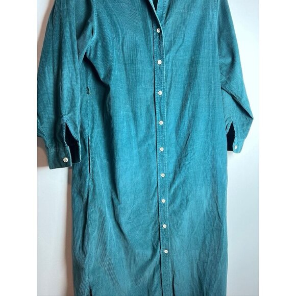 J.CREW OUTFITTERS Oarsman Dress Women Green Corduroy Maxi Vintage 8 - Picture 4 of 10